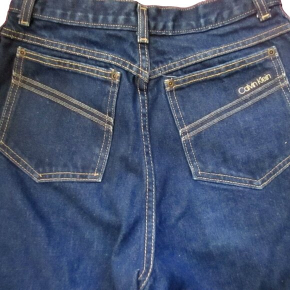 Calvin Klein Vintage Women's Jeans 12 28x33 USA 1990's Mom Designer Dark Wash US - Picture 1 of 9